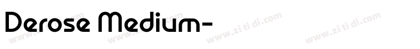 Derose Medium字体转换